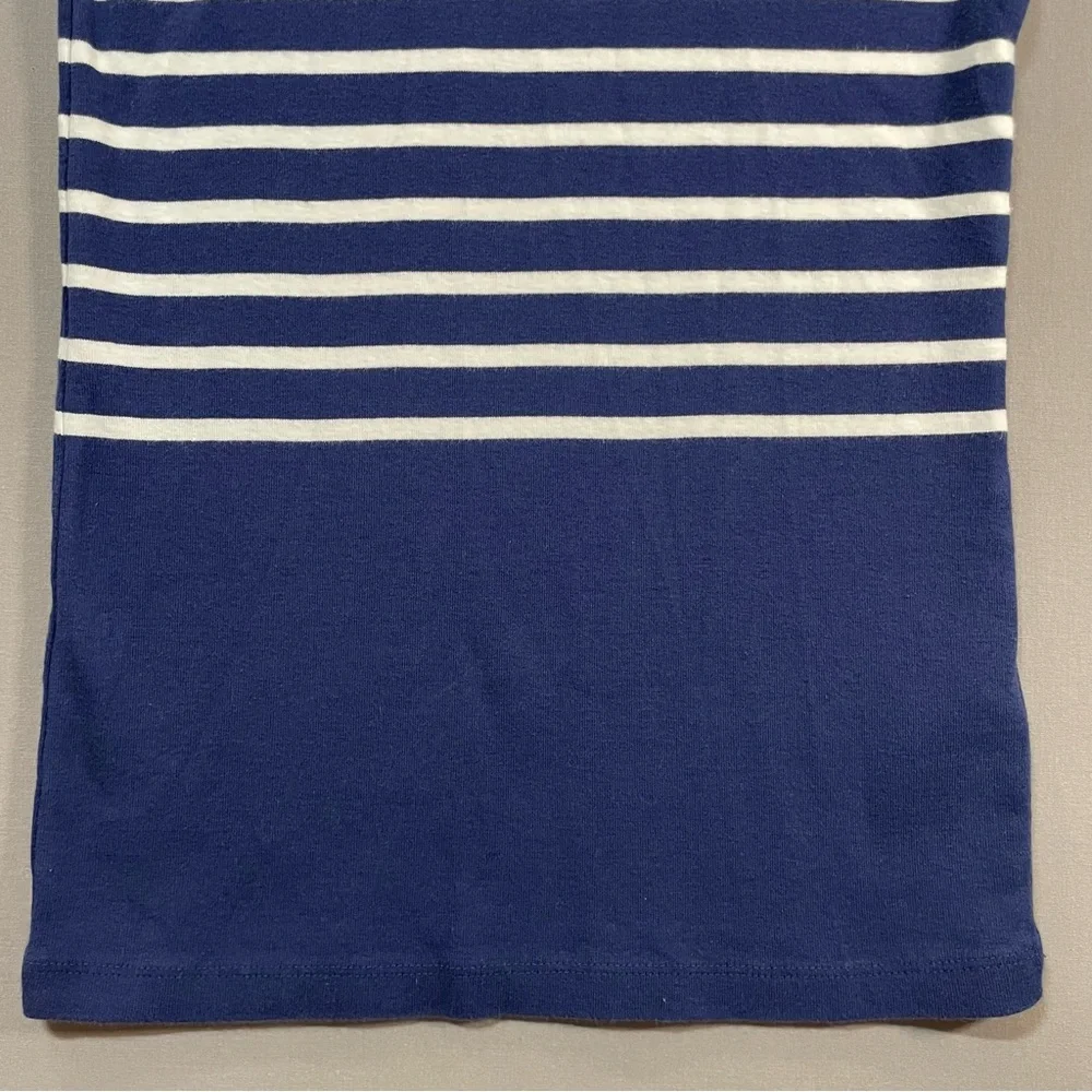 J Crew Perfect-Fit Turtleneck in Stripe, Long Sleeve Cotton Top - Womens Small